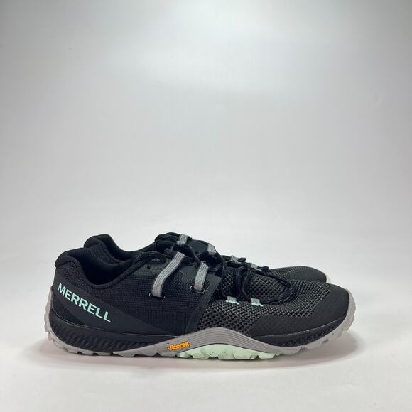 Merrell Shoes - Merrell Trail Glove 6 Black Gray Barefoot Running Shoes Vibram-Women's Size 8.5